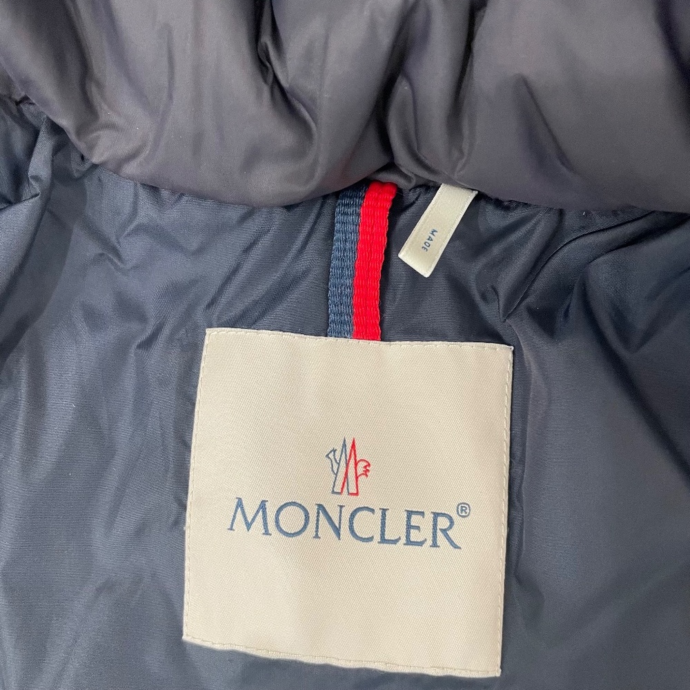 MONCLER {18-24} Puffer Coat Down Navy Blue Detachable Hood - Picture 11 of 16